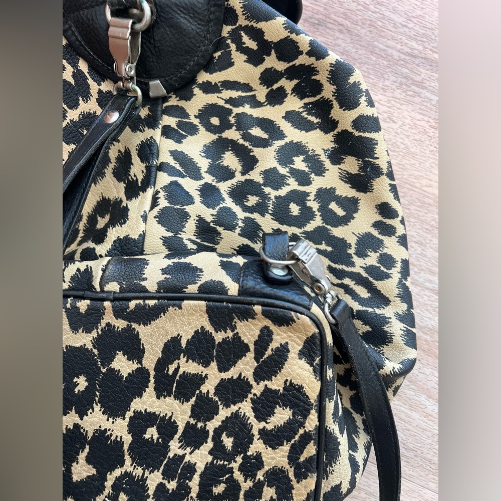 Furla suede leather leopard and black backpack - Picture 11 of 14